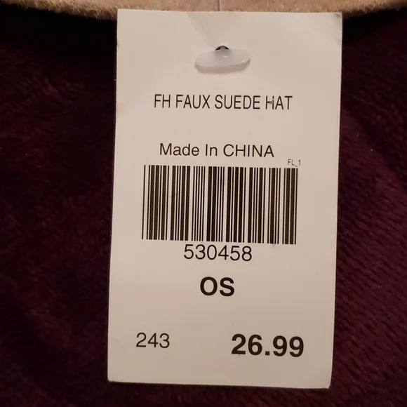 Hat, faux suede - Picture 3 of 4